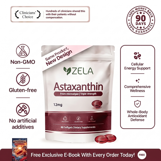Zela Astaxanthin - Nature’s Most Powerful Antioxidant for Whole Body Support & Cellular Protection