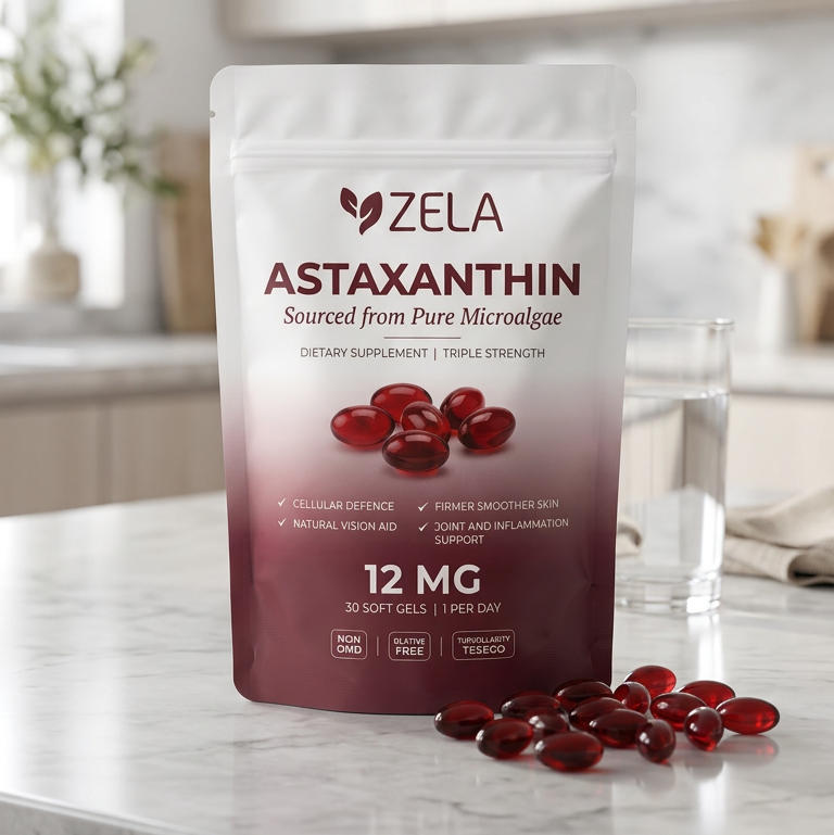 Zela Astaxanthin - 12mg Softgels