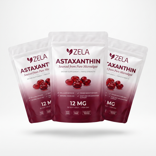 Zela Astaxanthin 12mg Soft Gels | Buy 2 Get 1 FREE